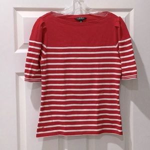 Lauren Ralph Lauren Puff Sleeve Top Size L